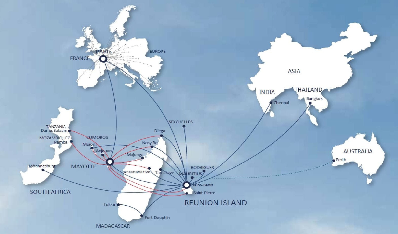 Air Austral route map